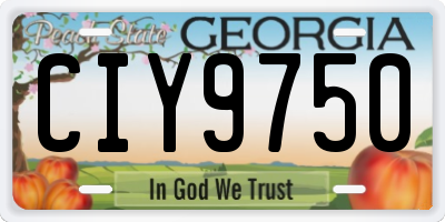 GA license plate CIY9750