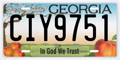 GA license plate CIY9751