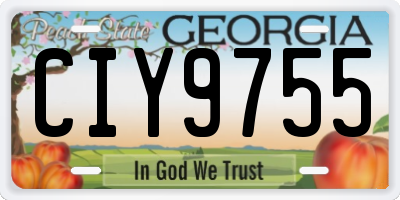 GA license plate CIY9755