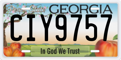GA license plate CIY9757