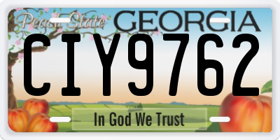 GA license plate CIY9762