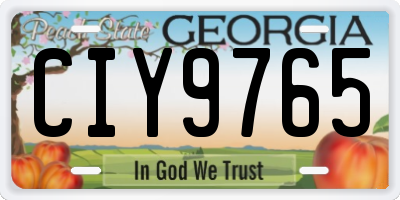 GA license plate CIY9765