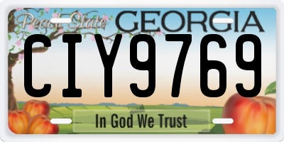 GA license plate CIY9769