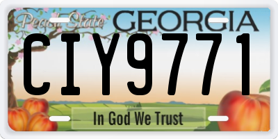 GA license plate CIY9771