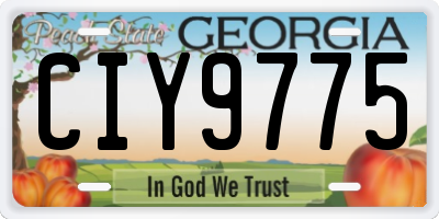 GA license plate CIY9775