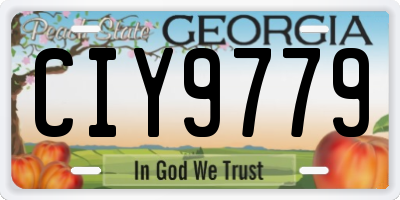 GA license plate CIY9779
