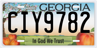 GA license plate CIY9782