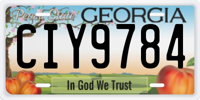 GA license plate CIY9784