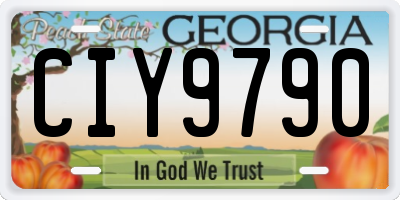 GA license plate CIY9790