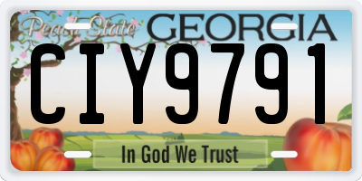 GA license plate CIY9791