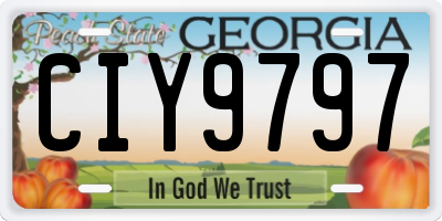 GA license plate CIY9797