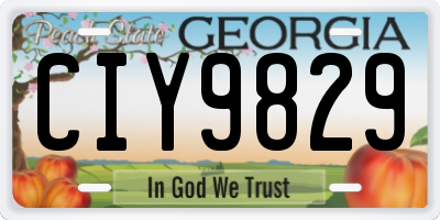 GA license plate CIY9829