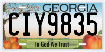 GA license plate CIY9835