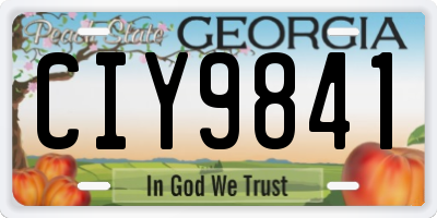 GA license plate CIY9841
