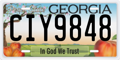 GA license plate CIY9848