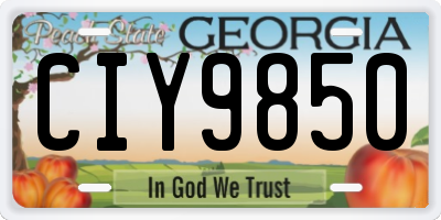 GA license plate CIY9850