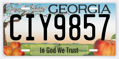 GA license plate CIY9857
