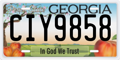 GA license plate CIY9858