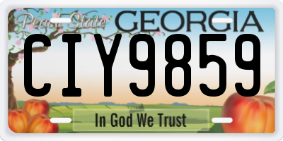 GA license plate CIY9859