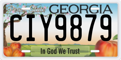 GA license plate CIY9879