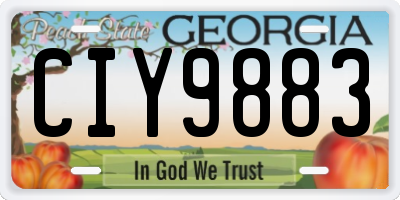 GA license plate CIY9883