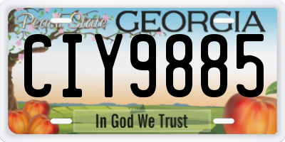 GA license plate CIY9885