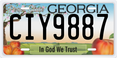 GA license plate CIY9887