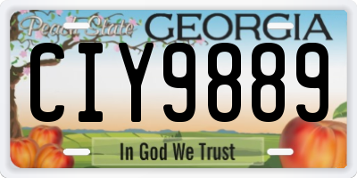GA license plate CIY9889