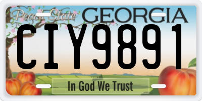 GA license plate CIY9891