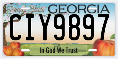 GA license plate CIY9897