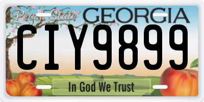 GA license plate CIY9899