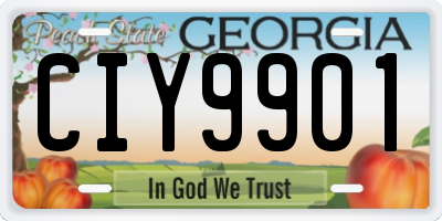 GA license plate CIY9901