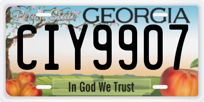 GA license plate CIY9907