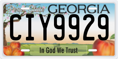 GA license plate CIY9929