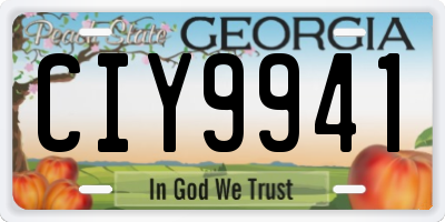 GA license plate CIY9941