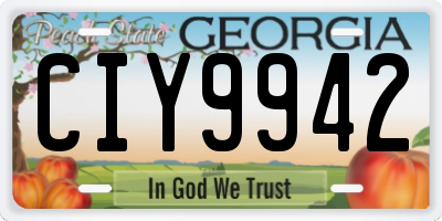 GA license plate CIY9942
