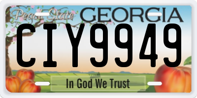 GA license plate CIY9949