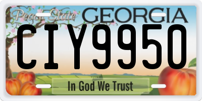 GA license plate CIY9950