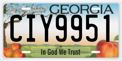 GA license plate CIY9951