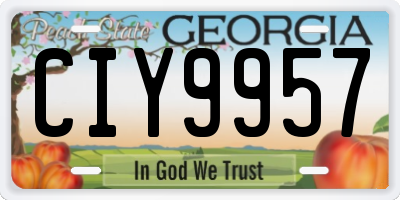 GA license plate CIY9957