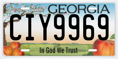 GA license plate CIY9969