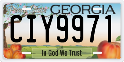 GA license plate CIY9971
