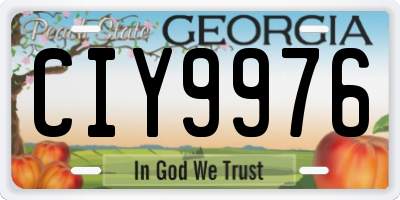 GA license plate CIY9976