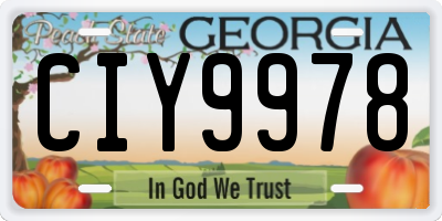 GA license plate CIY9978