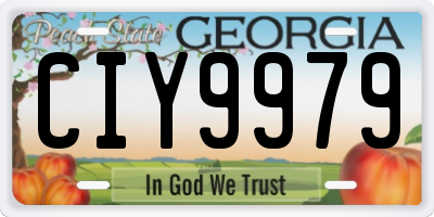 GA license plate CIY9979