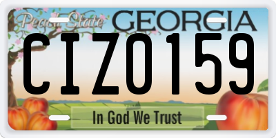 GA license plate CIZ0159