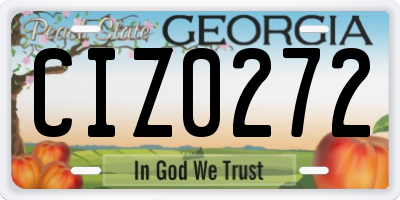 GA license plate CIZ0272