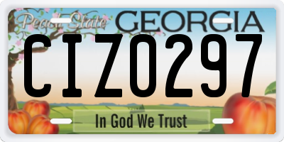 GA license plate CIZ0297