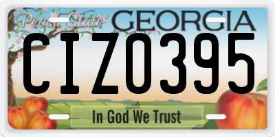 GA license plate CIZ0395