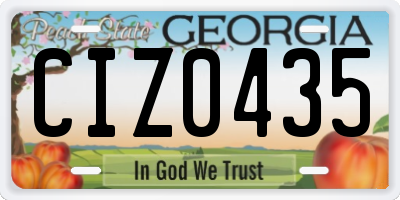 GA license plate CIZ0435